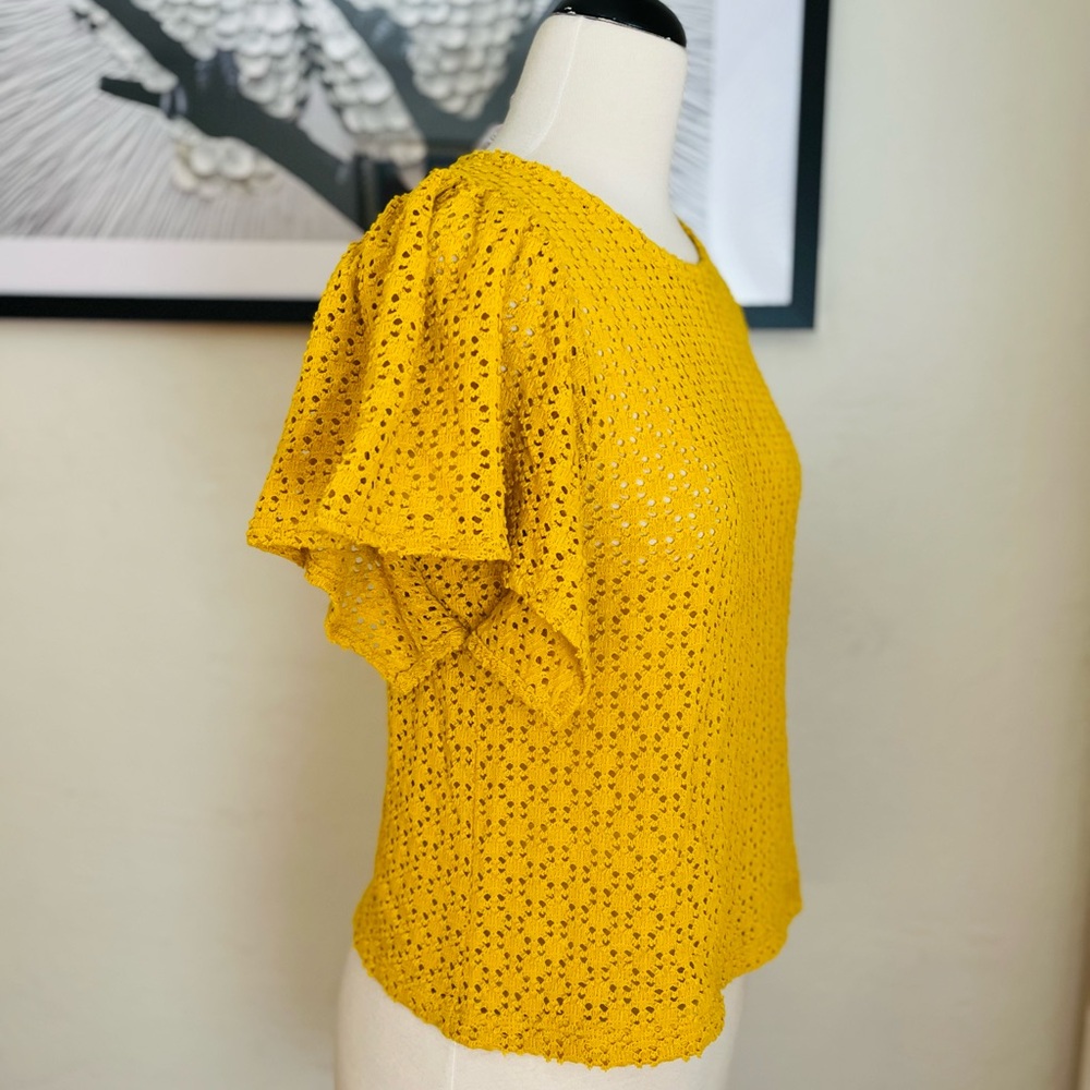 Madewell Texture & Thread Yellow Top